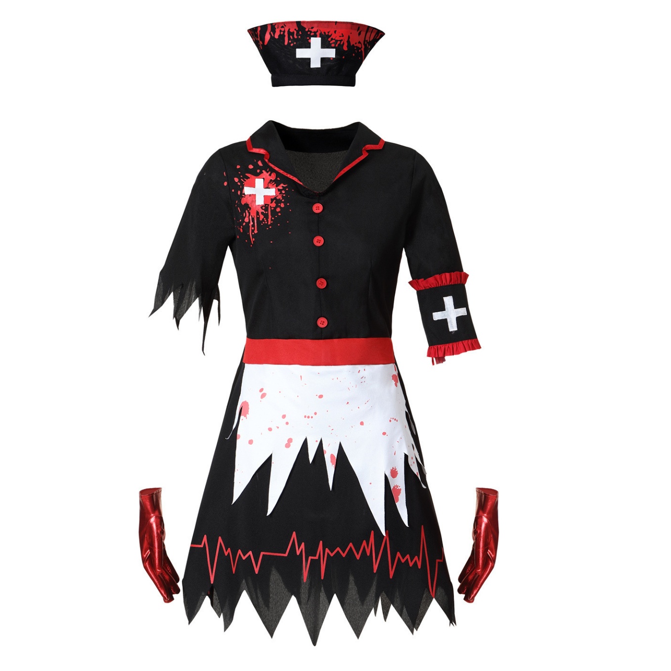 Halloween Horror Vampire Nurse Outfit For Women Carnival Masquerade Party